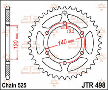 stål bagkædehjul 39T 525 - JTR498.39 - JT Sprockets - Pitboxen.dk