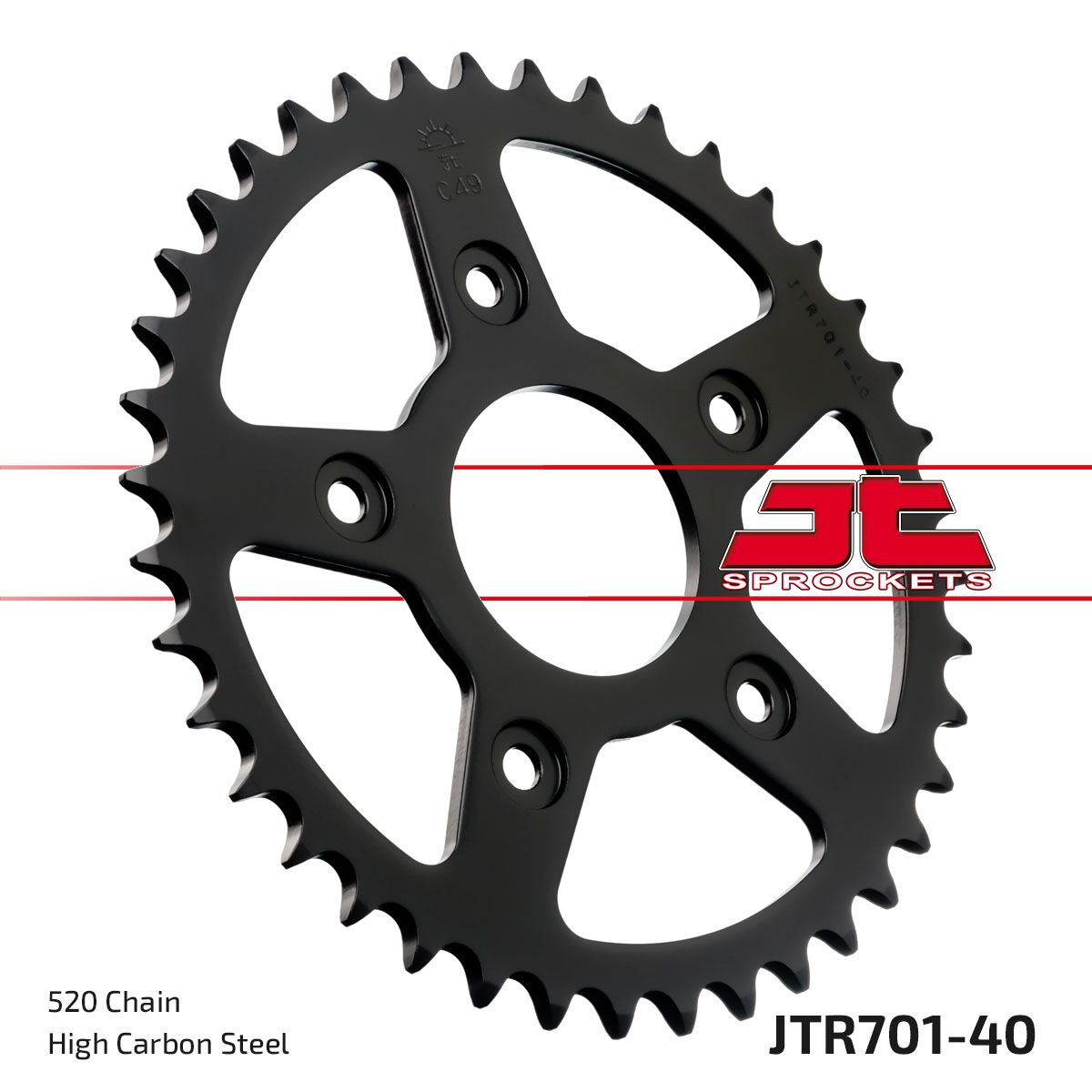 stål bagkædehjul 40T 520 - JTR701.40 - JT Sprockets - Pitboxen.dk