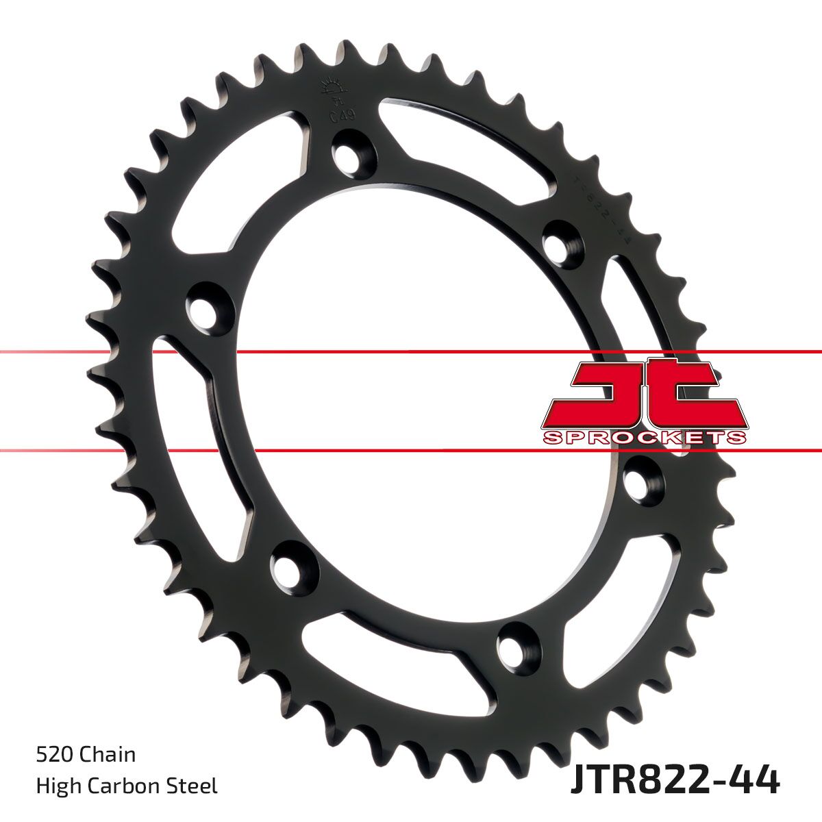stål bagkædehjul 44T 520 - JTR822.44 - JT Sprockets - Pitboxen.dk