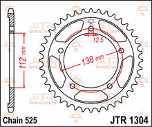 stål bagkædehjul 44T 525 - JTR1304.44 - JT Sprockets - Pitboxen.dk