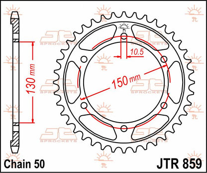 stål bagkædehjul 48T 530 - JTR859.48 - JT Sprockets - Pitboxen.dk