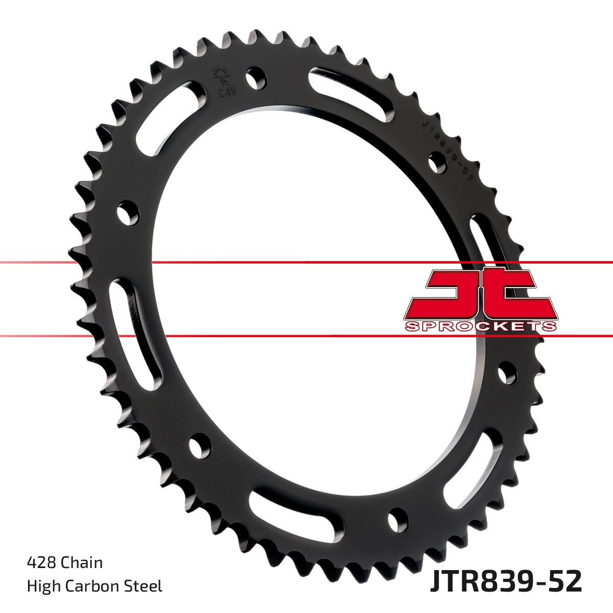 stål bagkædehjul 52T 428 - JTR839.52 - JT Sprockets - Pitboxen.dk