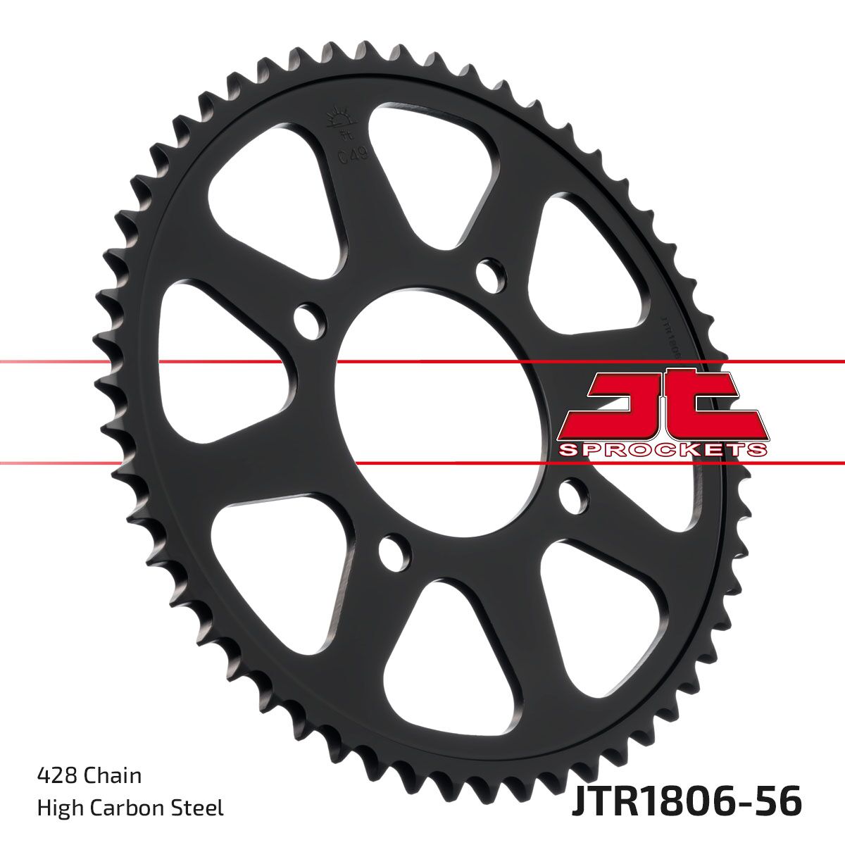 stål bagkædehjul 56T 428 - JTR1806.56 - JT Sprockets - Pitboxen.dk
