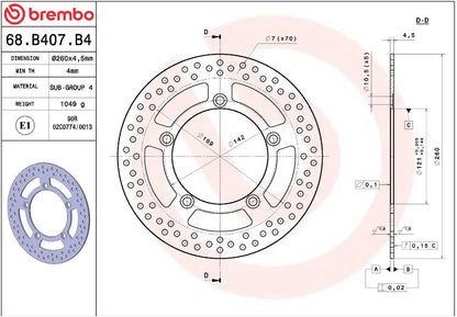 Suzuki Burgman 03 - 22 m.fl. bremseskive for, ORO fast - Brembo - Pitboxen.dk