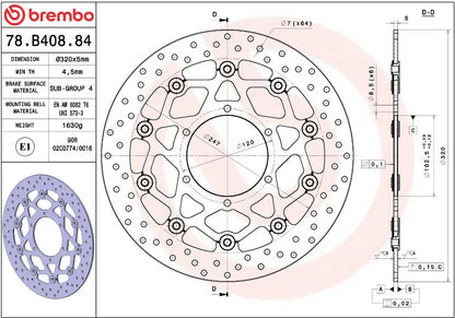 Suzuki GSX - R 1000 17 - 22 m.fl. bremseskive for, ORO flydende - Brembo - Pitboxen.dk