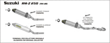Suzuki RM-Z 250 2008-2009 Arrow udstødning. Slip-on udstødninger, komplette udstødninger, manifold/forrør. Find det hos Pitboxen.dk