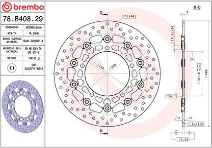 Suzuki SV 650 07 - 23 m.fl. bremseskive for, ORO flydende - Brembo - Pitboxen.dk
