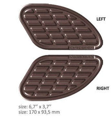 Tank grips - brun læder - Pitboxen.dk
