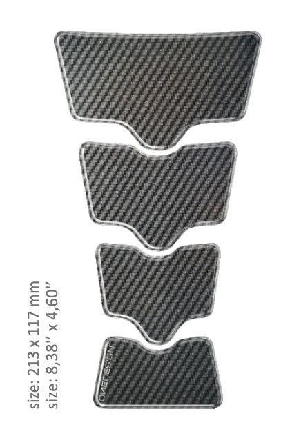 Tankpad carbon / guld - Pitboxen.dk