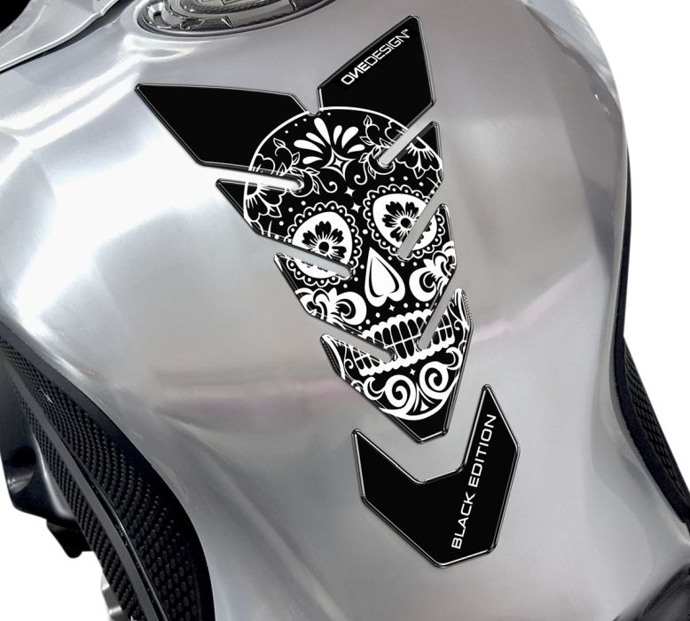 Tankpad "SKULL4" - hvid - Pitboxen.dk
