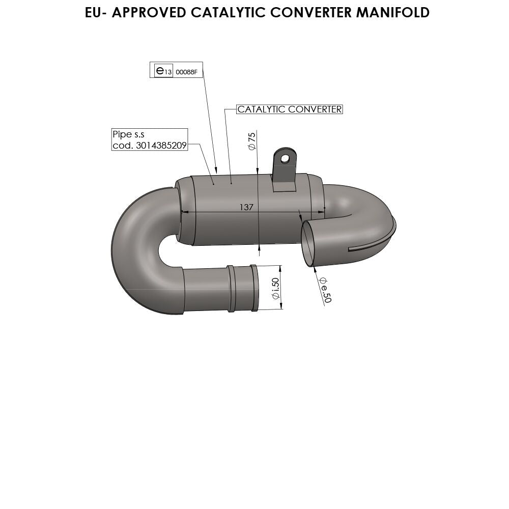 Triumph Manifold med Kat - LeoVince - Pitboxen.dk
