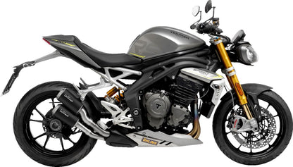 Triumph Speed Triple 1200 RR / RS 21 - 24 Dual slip on udstødning - LeoVince LV - 10 Black - Pitboxen.dk