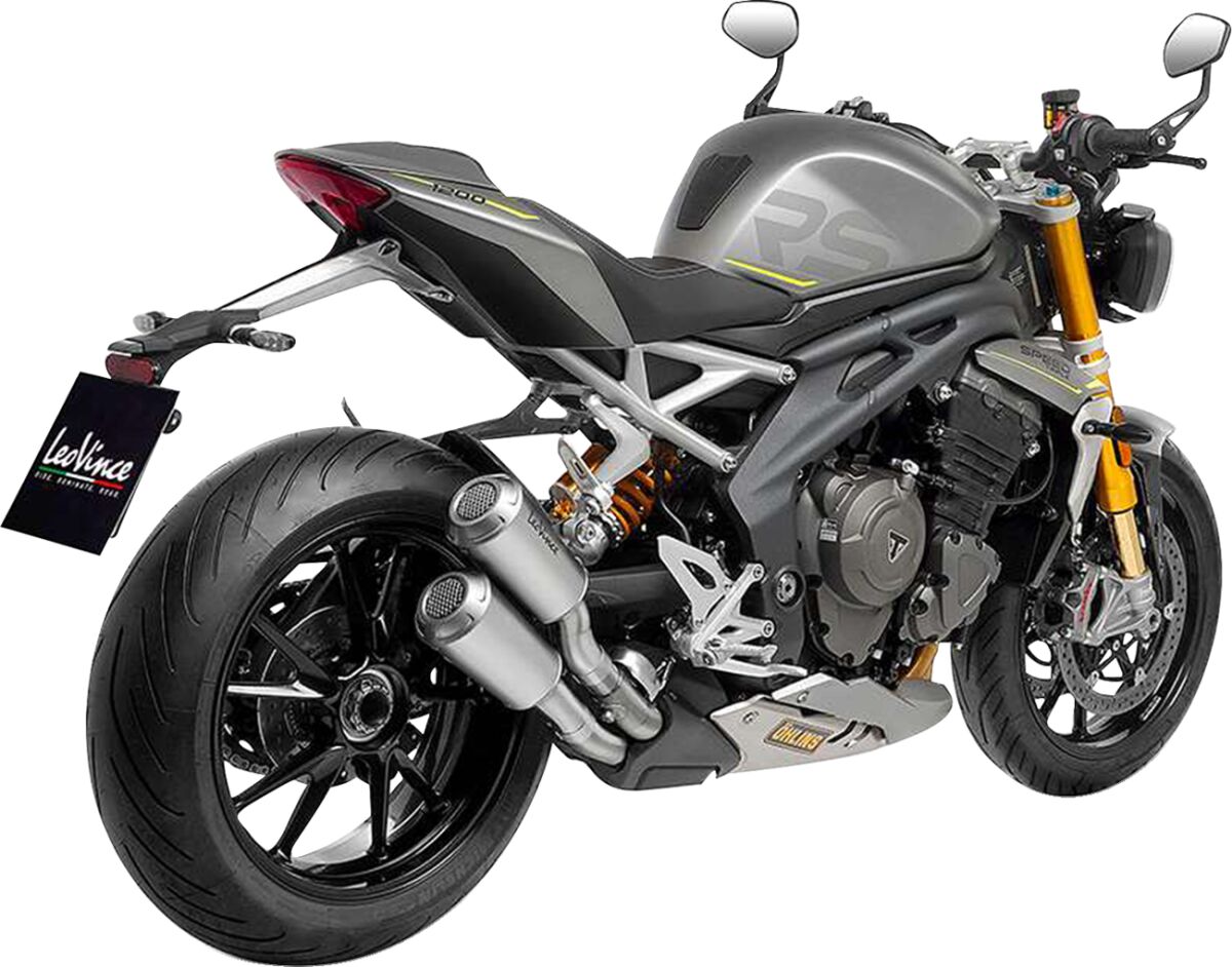Triumph Speed Triple 1200 RR / RS 21 - 24 Dual slip on udstødning - LeoVince LV - 10 Rustfri - Pitboxen.dk