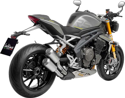 Triumph Speed Triple 1200 RR / RS 21 - 24 Dual slip on udstødning - LeoVince LV - 10 Rustfri - Pitboxen.dk