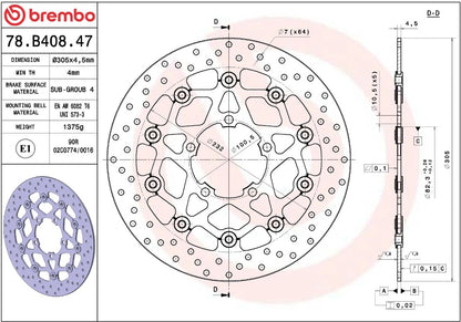 Triumph TIGER 800 XC 11-17 m.fl. bremseskive for, ORO flydende - Brembo