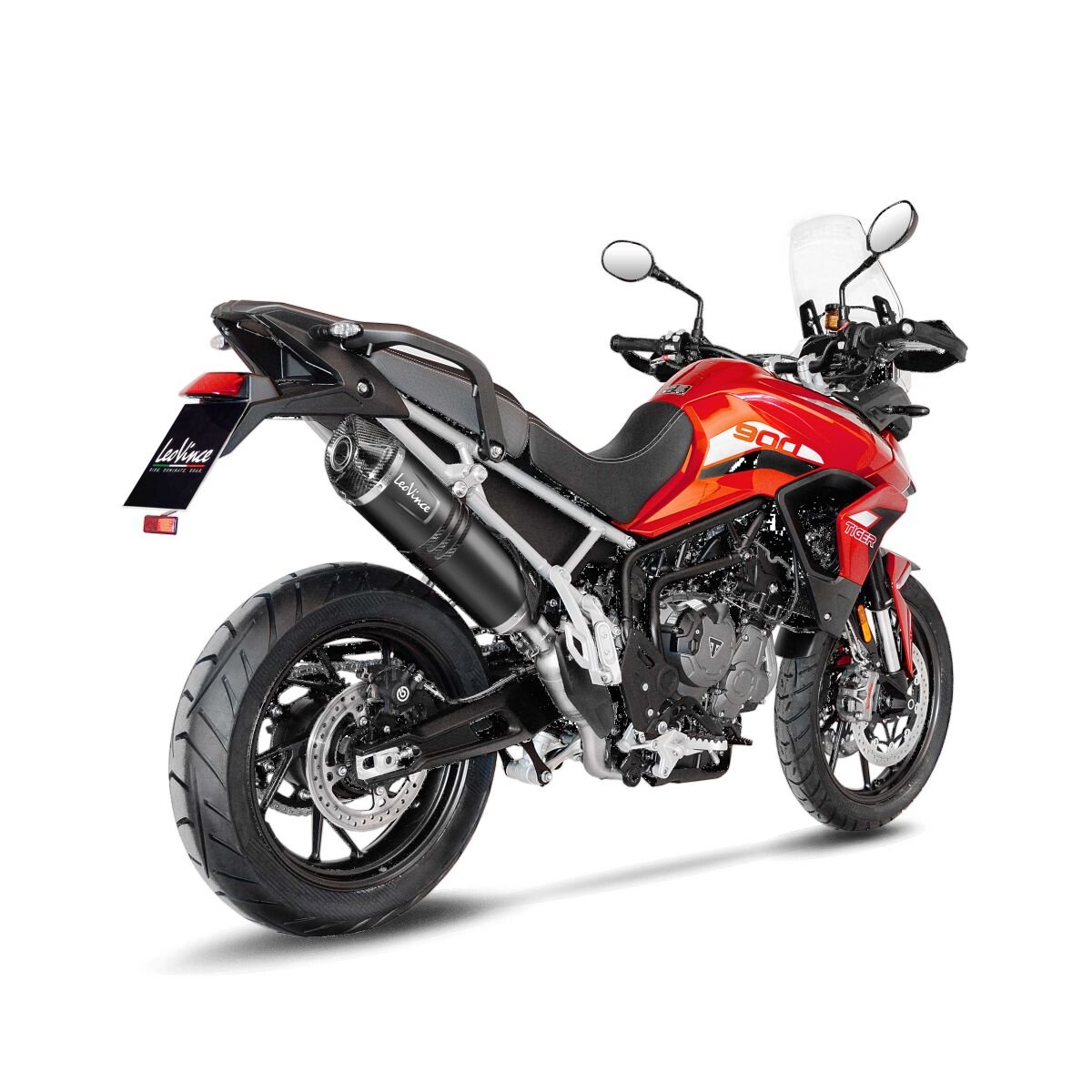 Triumph Tiger 850 / 900 GT / Rally / Pro 20 - 23 Slip - on udstødning - LeoVince LV - 1 Evo Black - Pitboxen.dk