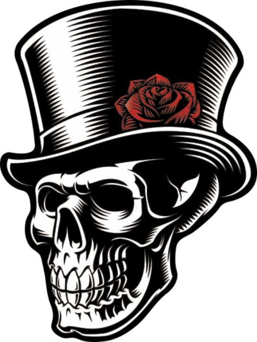 UV Labels - Skull - Pitboxen.dk