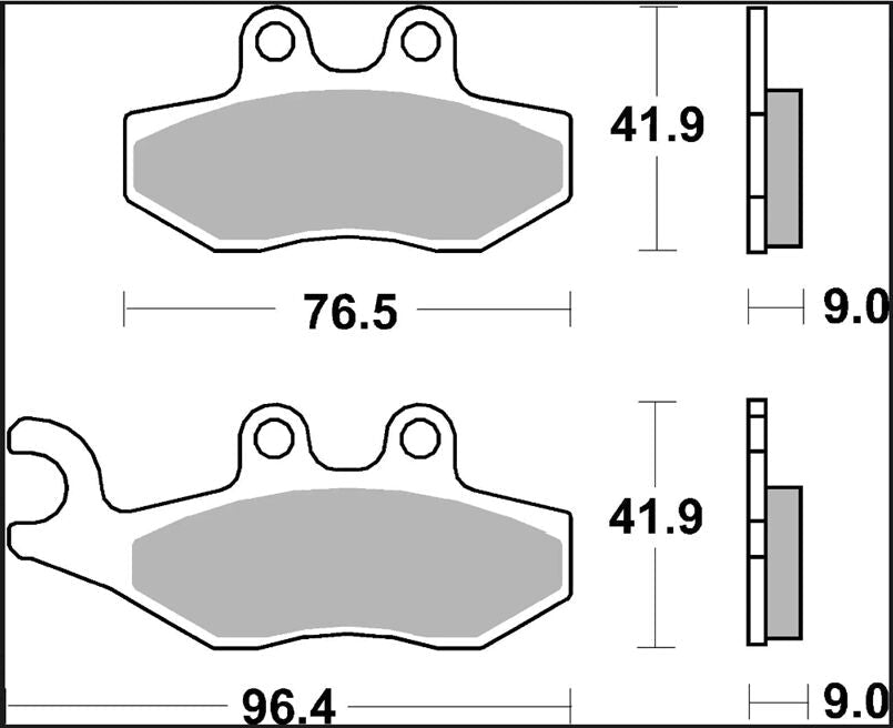 Vespa Super 09 - 15 m.fl. bremseklodser, sinter XS Scooter - Brembo - Pitboxen.dk