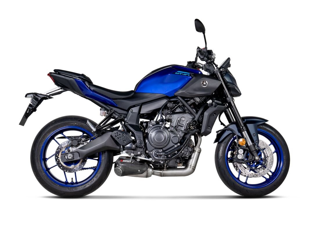 Yamaha MT-07 2025 udstødning Akrapovic Euro 5+ godkendt udstødning