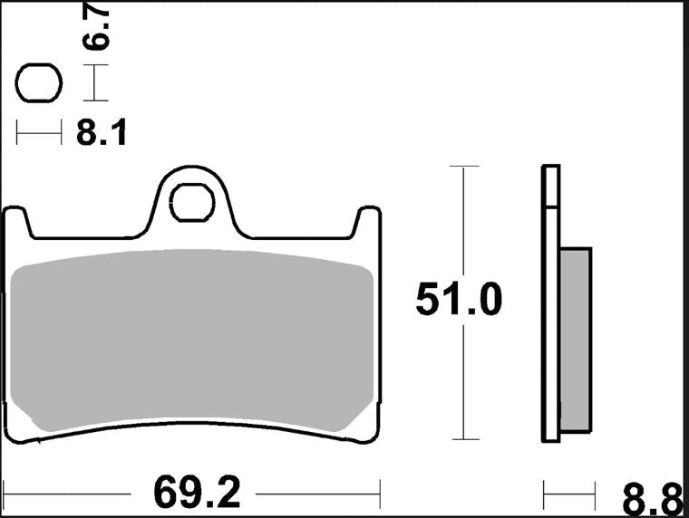 Yamaha MT-09 14-24 m.fl. bremseklodser, sinter LA - Brembo 07YA23SR