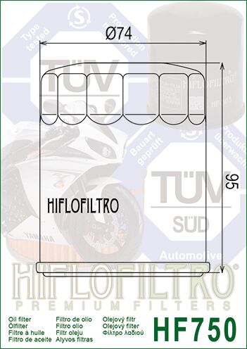 Yamaha (outboard) oliefilter - HiFlo - Pitboxen.dk