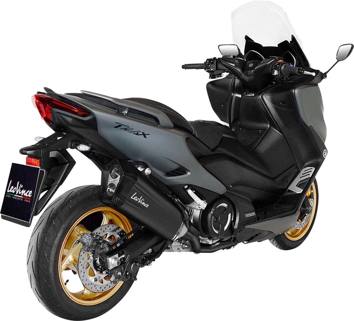 Yamaha T - Max 560 20 - 24 Full system - LeoVince LV - 12 Black - Pitboxen.dk