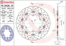 Yamaha Tenere 08-13 m.fl. bremseskive for, ORO flydende - Brembo