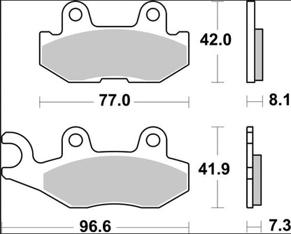 Yamaha Viking EPS 14 - 21 m.fl. bremseklodser, sinter SD Offroad - Brembo 07YA58SD - Pitboxen.dk